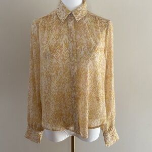Evereve Crop Semi Sheer Blouse